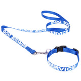 Blue Service Dog Leash And Collar Complete Package