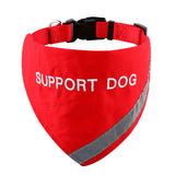 Red Support Dog Collar Bandana