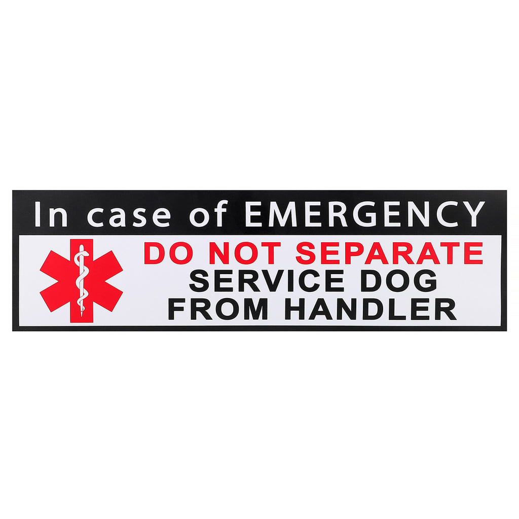 Service Dog Do Not Separate From Handler (sticker + decal)