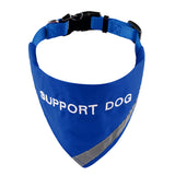 Blue Support Dog Collar Bandana