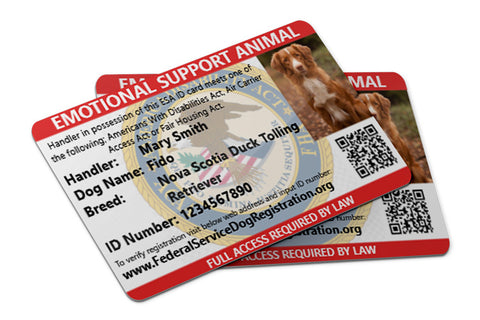 Buy 1, Get 2nd FREE* (offer expires soon) - Emotional Support Animal ID Card