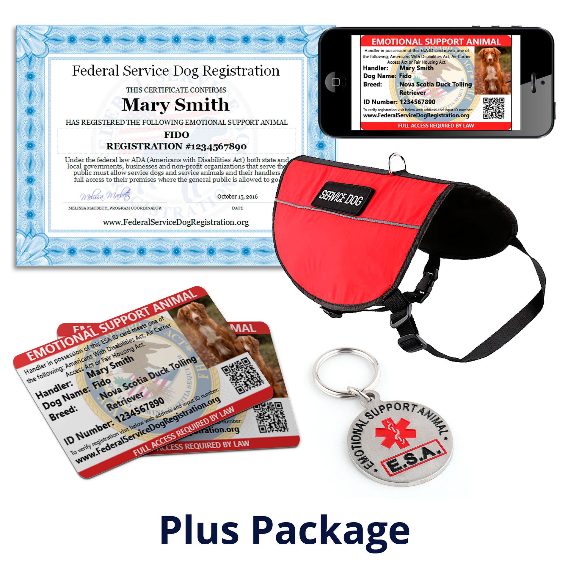 Emotional Support Animal Plus Package (Bundle and Save $58