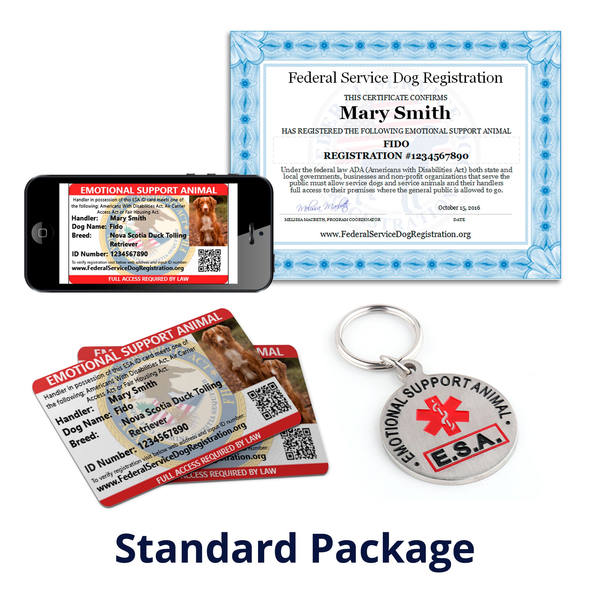 Emotional Support Animal Standard Package (Bundle and Save $33