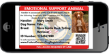 Digital Version Of Emotional Support Animal ID Card From Federal Service Dog Registration