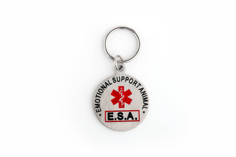 Emotional Support Animal Stainless Steel Tag ESA Premium Package