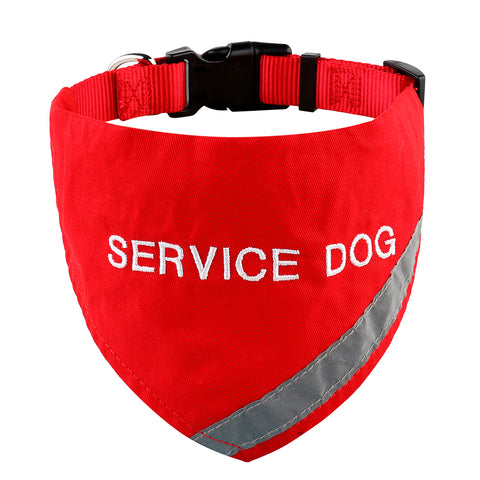 Red Service Dog Collar Bandana