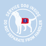 Service Dog "Do Not Separate From Handler" (sticker + decal)