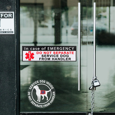 Service Dog "Do Not Separate From Handler" (sticker + decal)